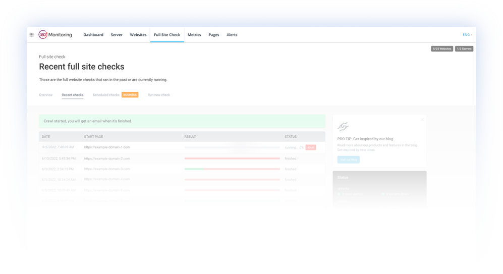 site monitoring